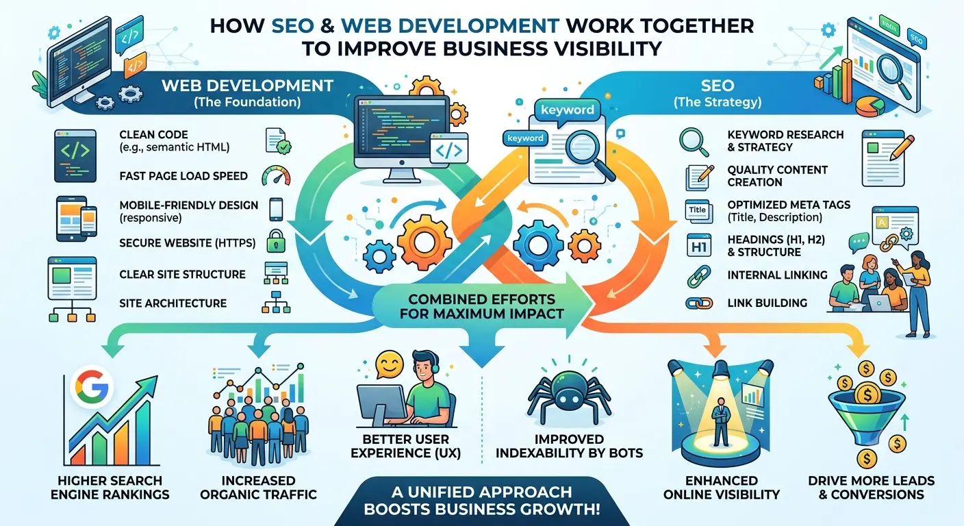 How Can SEO and Web Development Work Together to Improve Business Visibility?